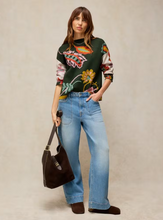 Load image into Gallery viewer, WHITE STUFF<BR>
Fablia Floral Jumper<BR>
Green<BR>

