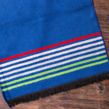 Load image into Gallery viewer, SWOLE PANDA &lt;BR&gt;
Fine Stripe Bamboo Scarf &lt;BR&gt;
Blue &lt;BR&gt;
