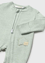 Load image into Gallery viewer, MAYORAL <BR>
Newborn Baby Boy Long Striped Romper <BR>
Seaweed <BR>
