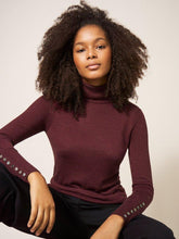 Load image into Gallery viewer, WHITE STUFF &lt;BR&gt;
Sparkle Roll Neck Jumper &lt;BR&gt;
Dark  Plum &lt;BR&gt;
