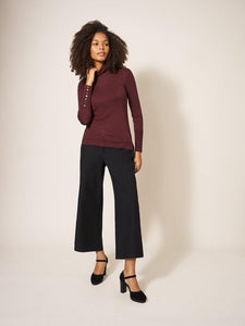 WHITE STUFF <BR>
Sparkle Roll Neck Jumper <BR>
Dark  Plum <BR>