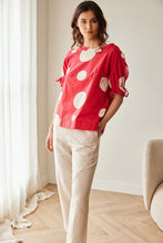 Load image into Gallery viewer, PERUZZI <BR>
Circle-Print Blouse <BR>
Red <BR>
