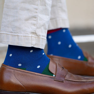 SWOLE PANDA <BR>
Men’s Spots & Stripes Bamboo Socks <BR>
Multi <BR>