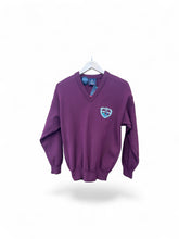 Load image into Gallery viewer, ST. PETERS N.S. <BR>
V Neck Acrylic Jumper <BR>
Wine <BR>
