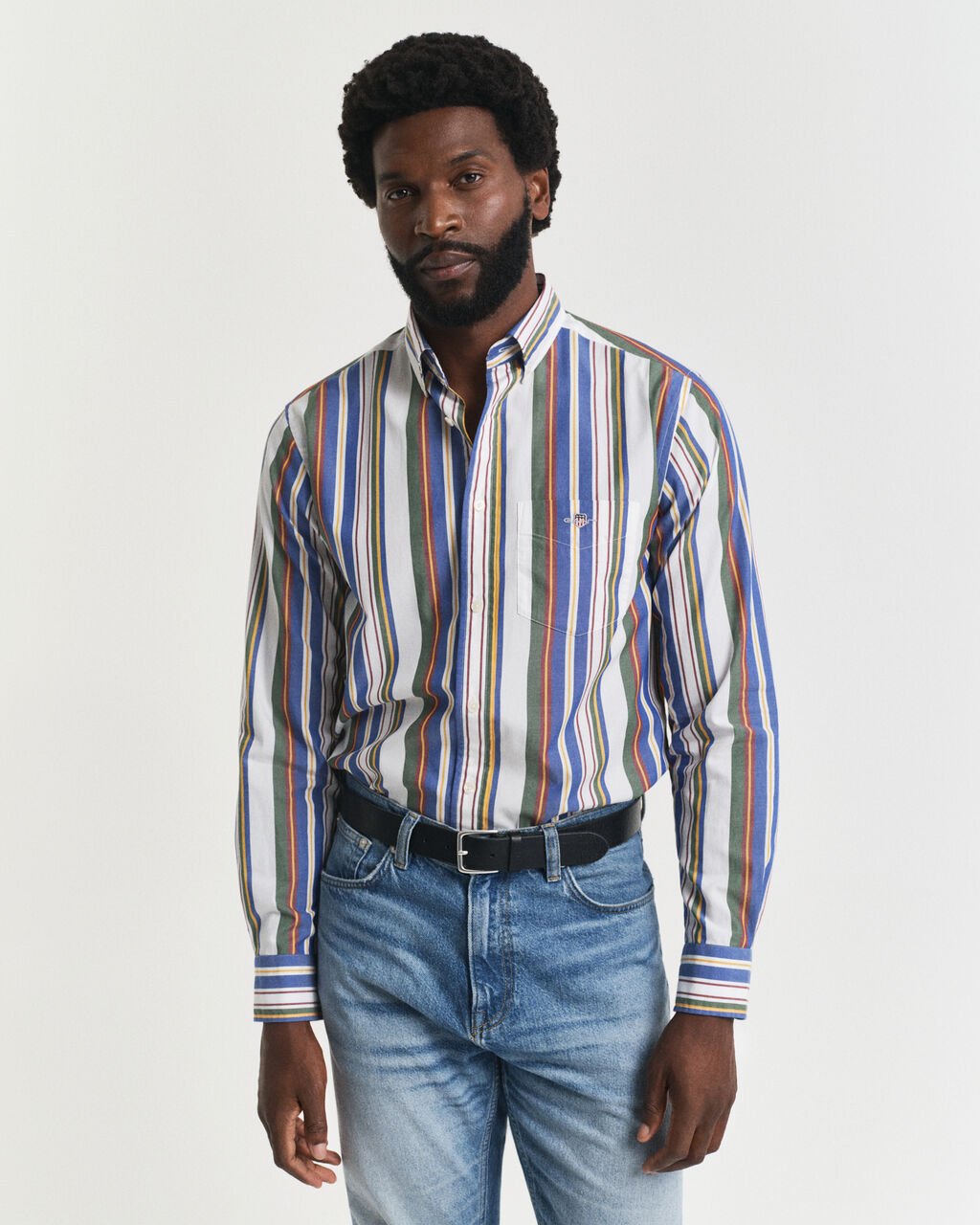 GANT <BR>
Regular Fit Multi Striped Classic Poplin Shirt <BR>
Multi <BR>