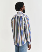 Load image into Gallery viewer, GANT &lt;BR&gt;
Regular Fit Multi Striped Classic Poplin Shirt &lt;BR&gt;
Multi &lt;BR&gt;

