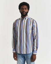 Load image into Gallery viewer, GANT &lt;BR&gt;
Regular Fit Multi Striped Classic Poplin Shirt &lt;BR&gt;
Multi &lt;BR&gt;
