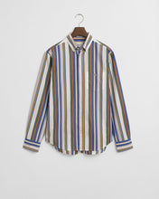Load image into Gallery viewer, GANT &lt;BR&gt;
Regular Fit Multi Striped Classic Poplin Shirt &lt;BR&gt;
Multi &lt;BR&gt;
