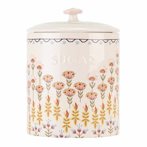 CATH KIDSTON <BR>
Painted Table Sugar Canister <BR>
Cream <BR>