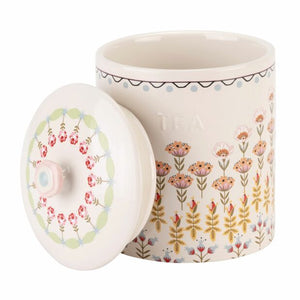 CATH KIDSTON <BR>
Painted Table Sugar Canister <BR>
Cream <BR>