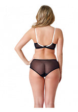 Load image into Gallery viewer, GOSSARD &lt;BR&gt;
Superboost Lace, Wired, Non Padded Plunge Bra &lt;BR&gt;
Black/Ivory Rose &lt;BR&gt;
