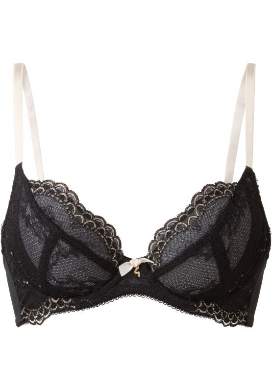 GOSSARD Superboost Lace, Wired, Non Padded Plunge Bra Black/Ivory Rose –  Burgess Department Store