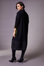Load image into Gallery viewer, PERUZZI &lt;BR&gt;
Taffeta Pocket Dress &lt;BR&gt;
Black with lime trim &lt;BR&gt;
