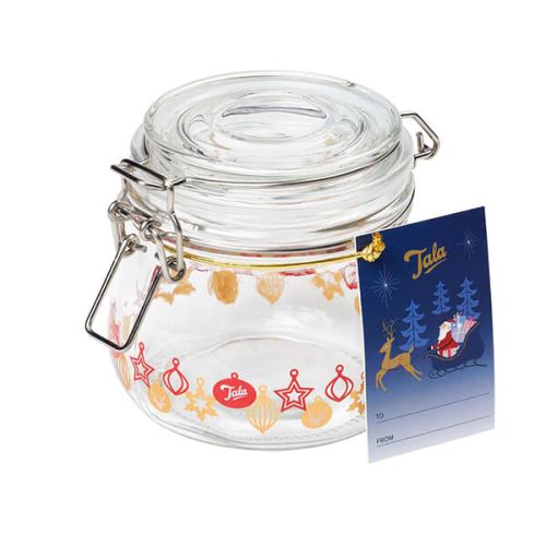 TALA <BR>
500ml Bauble design Glass Clip Jar <BR>