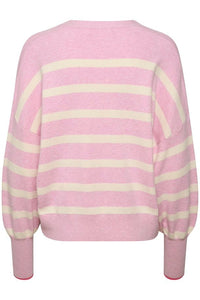 INWEAR <BR>
Striped Tenley Cardigan <BR>
Pink <BR>