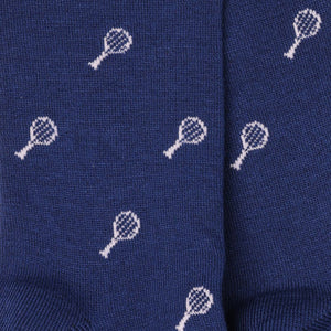 SWOLE PANDA <BR>
Men’s Tennis Racquet Bamboo Socks <BR>
Navy <BR>