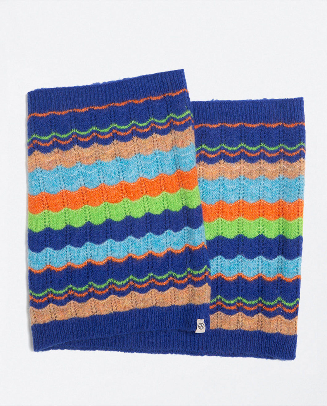 SURKANA <BR>
Zigzag striped Snood <BR>
Multi <BR>