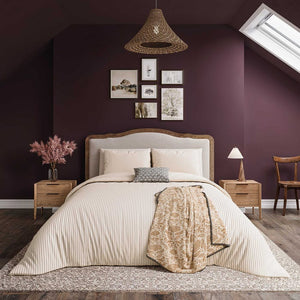HELEMNA SPRINGFIELD <BR>
Ticking Stripe Duvet Cover Set <BR>
FGraphite/Copper <BR>