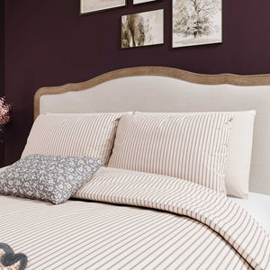 HELEMNA SPRINGFIELD <BR>
Ticking Stripe Duvet Cover Set <BR>
FGraphite/Copper <BR>