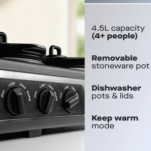 DAEWOO <BR>
Triple Slow Cooker <BR>
3 x 1.5L cookers <BR>