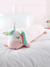 Load image into Gallery viewer, CATHERINE LANSFIELD &lt;BR&gt;
Unicorn Bolster Cushion &lt;BR&gt;
Pale Pink &lt;BR&gt;
