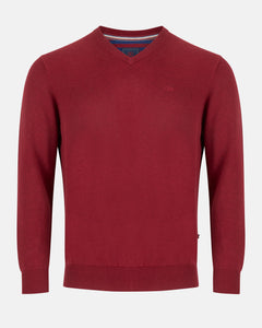 ANDRE <BR>
Valencia V Neck Knit <BR>
Merlot or Navy available <BR>