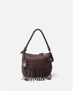BIBA <BR>
Leather shoulder bag, Varney <BR>
Brown  <BR>