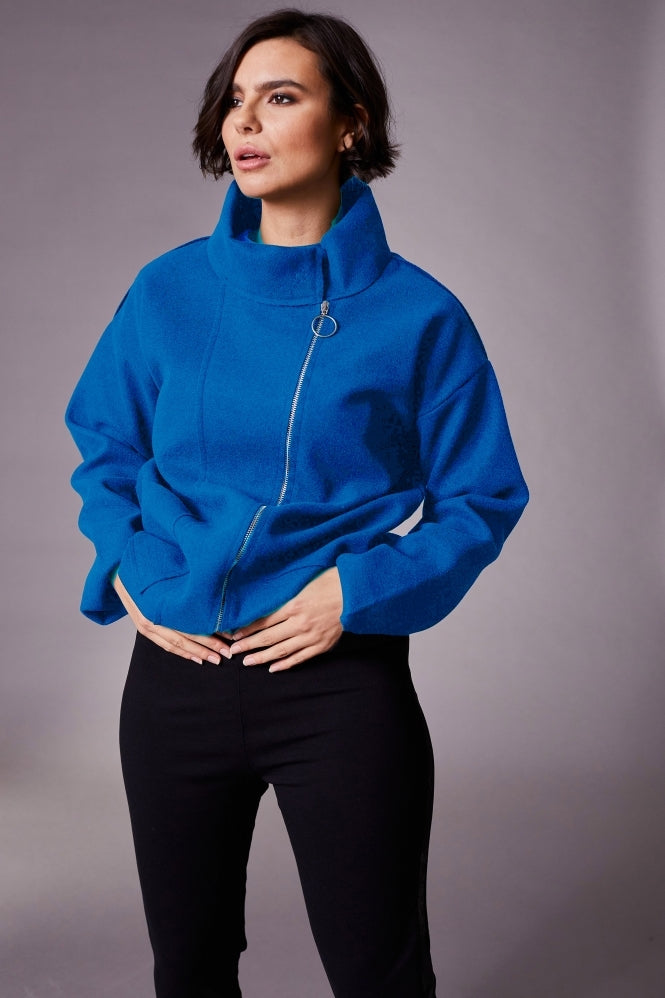 PERUZZI <BR>
Side Zip Jacket <BR>
Cobalt Blue or Black <BR>