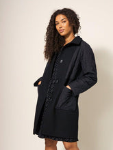 Load image into Gallery viewer, WHITE STUFF &lt;BR&gt;
Karla Fabric and quilted coat &lt;BR&gt;
Black &lt;BR&gt;
