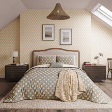 Load image into Gallery viewer, HELENA SPRINGFIELD &lt;BR&gt;
Woodland Trellis Duvet Cover Set &lt;BR&gt;
Graphite/Copper &lt;BR&gt;
