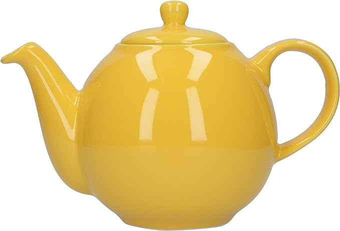 LONDON POTTERY <BR>
Globe 4 Cup Teapot with Strainer <BR>
Yellow <BR>