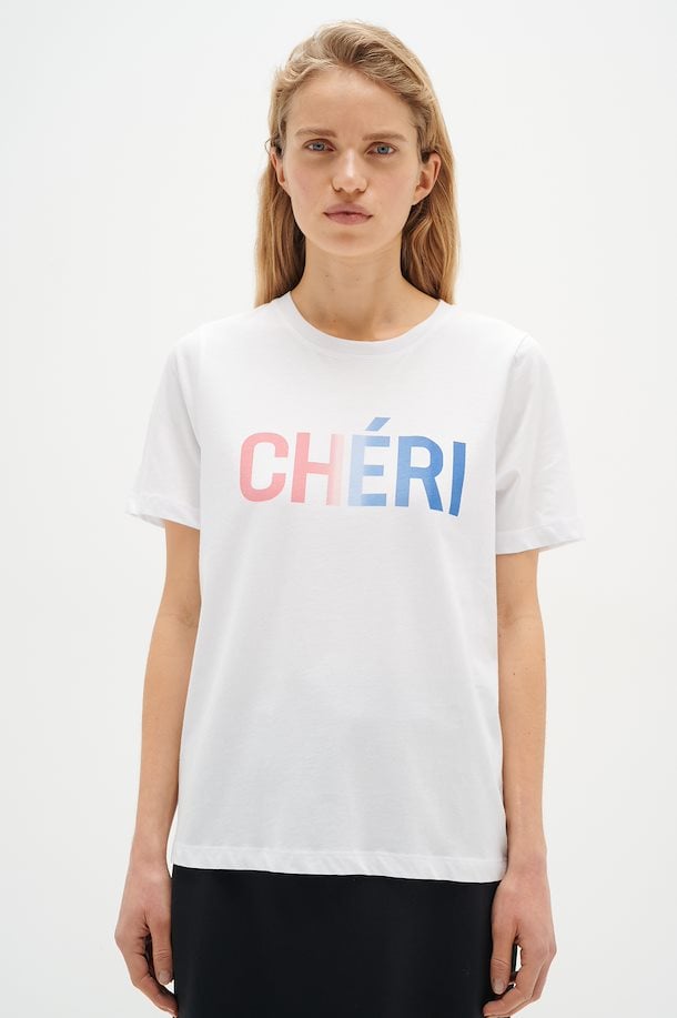 INWEAR <BR>
Zaki Cheri T-Shirt <BR>
White <BR>