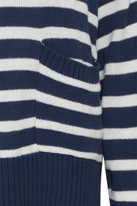 FRANSA<BR>
Adele Stripe Knit<BR>
Navy/White<BR>