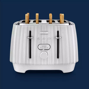 DELONGHI <BR>
Ballerina 4 Slice Toaster <BR>
White <BR>
