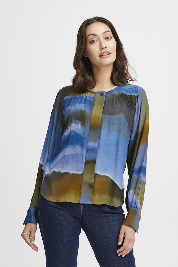 FRANSA<BR>
Bekka Blouse<BR>
Multi<BR>