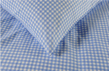 Load image into Gallery viewer, THE LYNDON COMPANY <BR>
Gingham Duvet Cover Set, Double Piped Edges <BR>
Blue <BR>
