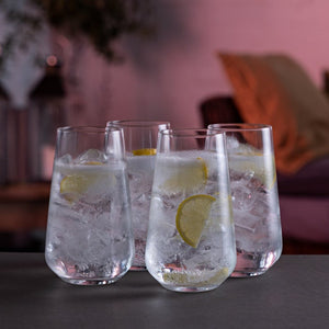 DARTINGTON CRYSTAL <BR>
Cheers Hiball set of 4 Glasses <BR>