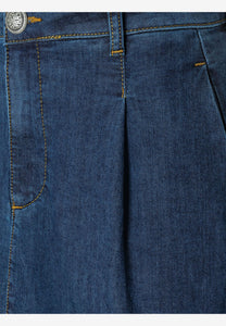 MORE AND MORE<BR>
Maxi Denim Skirt<BR>
Denim Blue<BR>