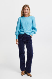 FRANSA<BR>
Elena Knit Jumper<BR>
Turquoise<BR>