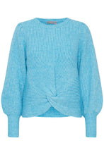 Load image into Gallery viewer, FRANSA&lt;BR&gt;
Elena Knit Jumper&lt;BR&gt;
Turquoise&lt;BR&gt;
