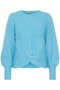 FRANSA<BR>
Elena Knit Jumper<BR>
Turquoise<BR>