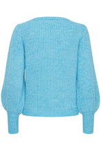 Load image into Gallery viewer, FRANSA&lt;BR&gt;
Elena Knit Jumper&lt;BR&gt;
Turquoise&lt;BR&gt;
