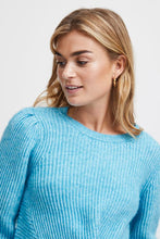 Load image into Gallery viewer, FRANSA&lt;BR&gt;
Elena Knit Jumper&lt;BR&gt;
Turquoise&lt;BR&gt;
