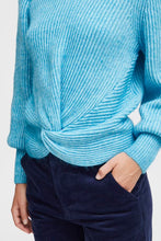 Load image into Gallery viewer, FRANSA&lt;BR&gt;
Elena Knit Jumper&lt;BR&gt;
Turquoise&lt;BR&gt;
