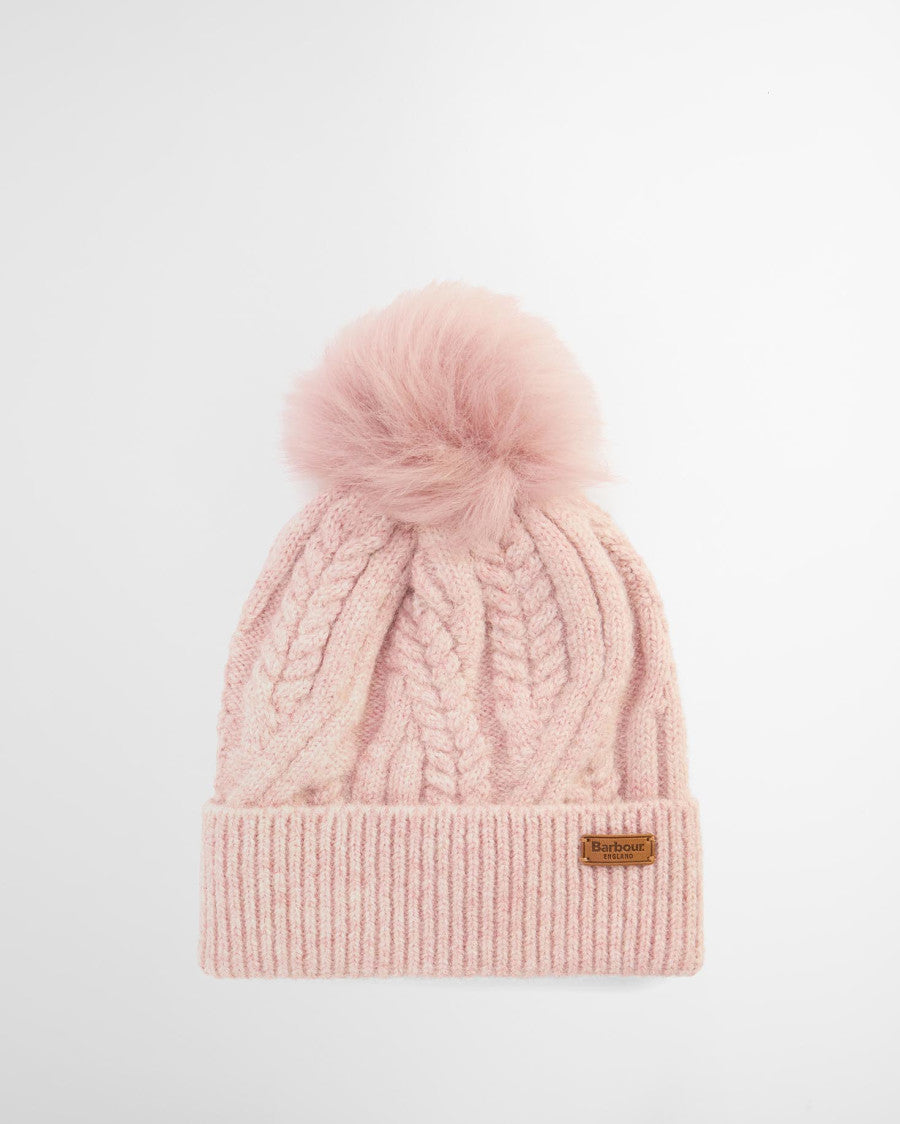 BARBOUR <BR>
Elsdon Cable-Knit Beanie <BR>
Gardenia <BR>