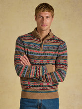 Load image into Gallery viewer, JOULES <BR>
Wool Rich Fair Isle Quarter Zip Jumper <BR>
Multi <BR>

