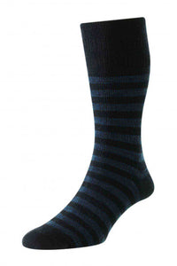 HJ SOCKS <BR>
Striped Wool Sock <BR>