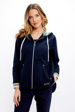Load image into Gallery viewer, DOLCEZZA&lt;BR&gt;
Sporty Plain Jersey Hoodie&lt;BR&gt;
Navy&lt;BR&gt;

