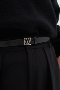 INWEAR<BR>
Logor Belt<BR>
Black and Silver<BR>