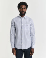 Load image into Gallery viewer, GANT<BR>
Classic Poplin Stripe Shirt<BR>
Sky blue or Red stripe <BR>
